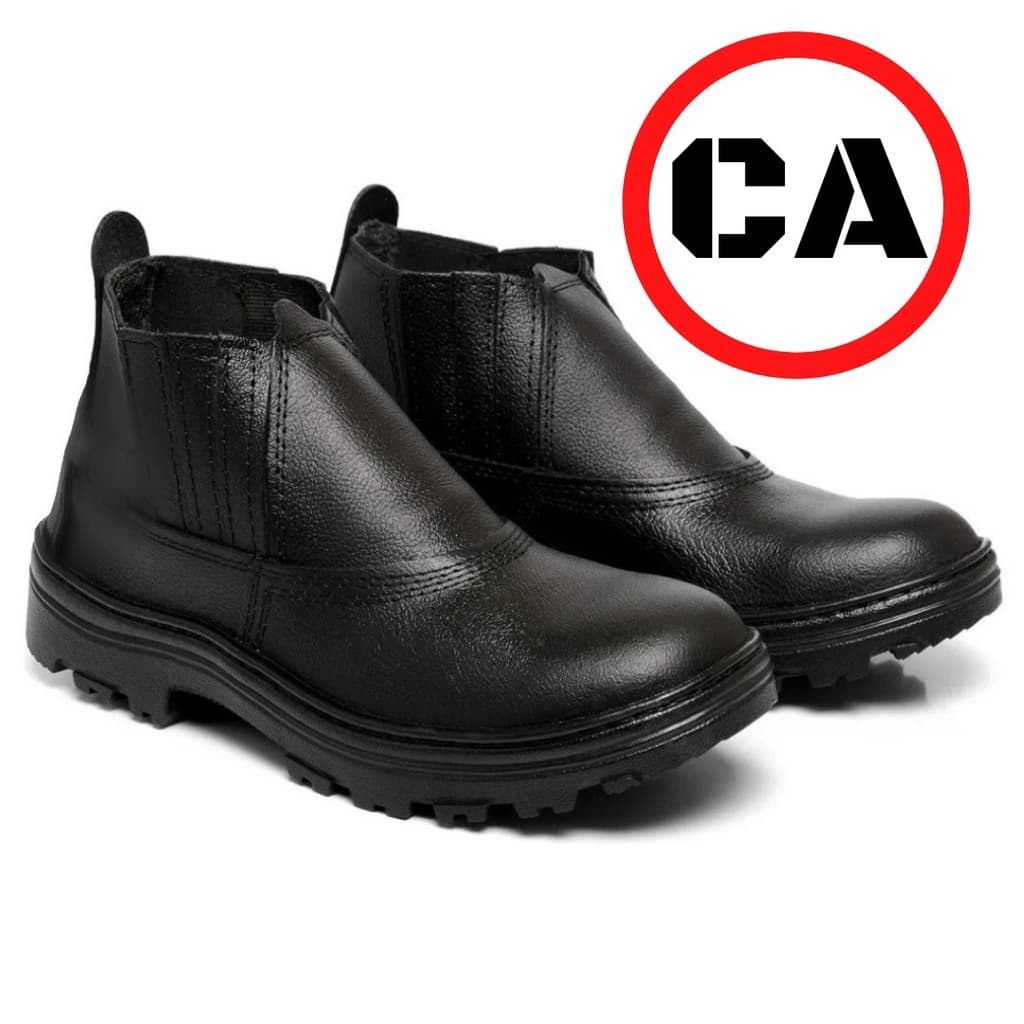 Bota Segurança Com C.a Sola Costurada Anti Derrapante
