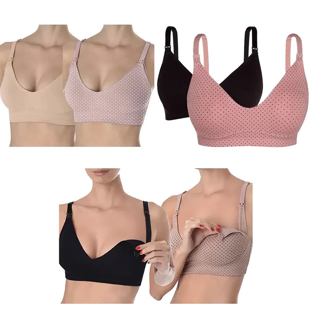 Kit 2 Sutiãs Love Secret 42102 Amamentação Taça B Algodão Clik Frontal