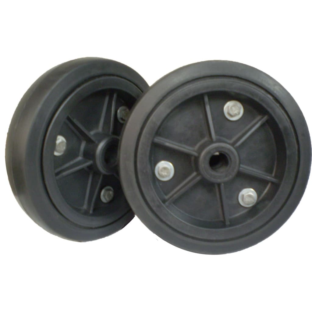 Conjunto 2 Rodas PP 8" Pneu de Borracha p/ Carrinho de Extintor, Carrinho Armazem, Jumbão - P8F78