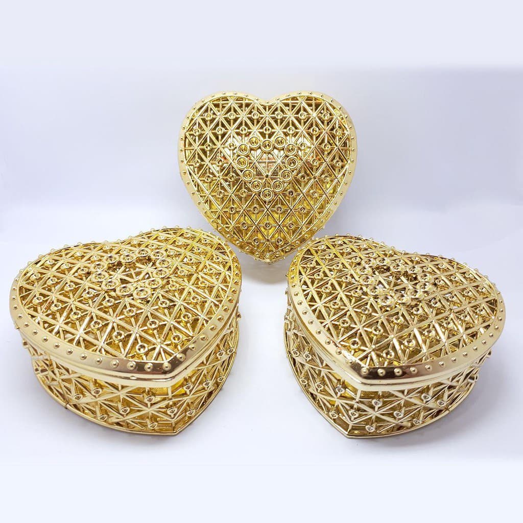 Kit 12 Porta Jóia Enfeite para Festa Coração EF-181