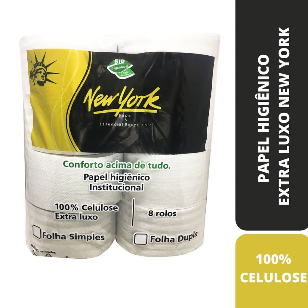 Papel Higiênico Rolão Luxo Econômico 8 Rolos Premium Industrial Folha Simples Para Banheiro Atacado - Promoção