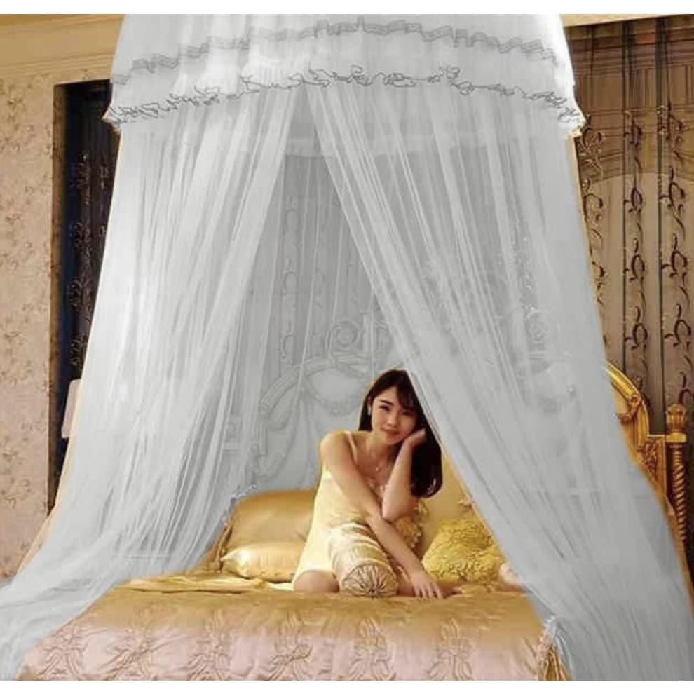 Mosquiteiro Teto Casal Gigante Indiano C/Abertura Lateral King/Queen/Box 12M Oferta