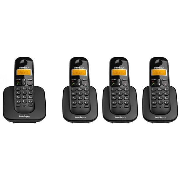 Kit Telefone Intelbras Ts 3113  Três Ramais TS 3111 e Uma Base Com Identificação de Chamadas