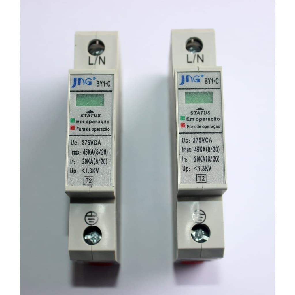 Dispositivo Protetor De Surto ( Dps ) modelo By1-c 45ka composto por  ( 2 Unidades L/N ) marca JNG