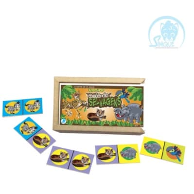 DOMINÓ ANIMAIS SELVAGENS - COM 28 PEÇAS