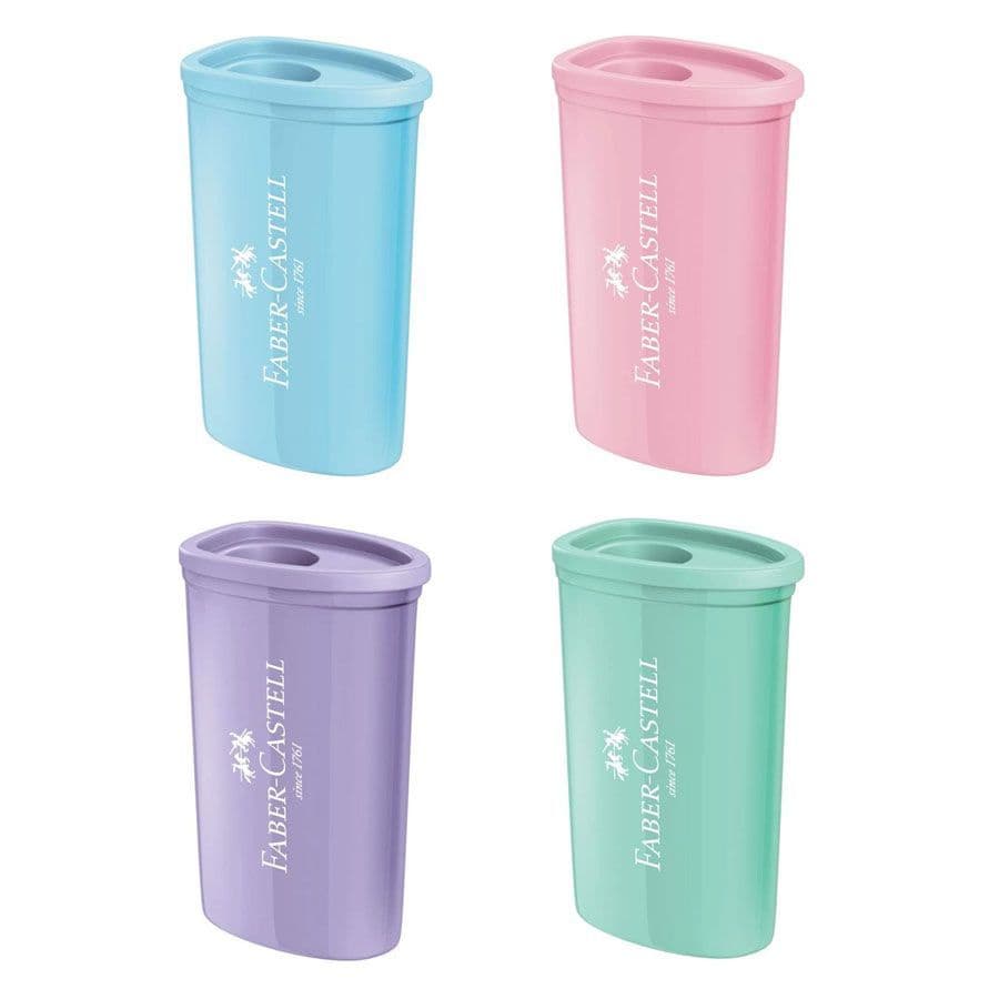 Apontador com Depósito Triangular Tom Pastel - Faber-Castell / Papelaria / Material Escolar