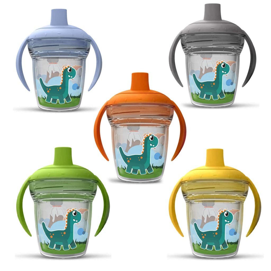 Copo Infantil de Transição Dinossauros 170 ml Antivazamento