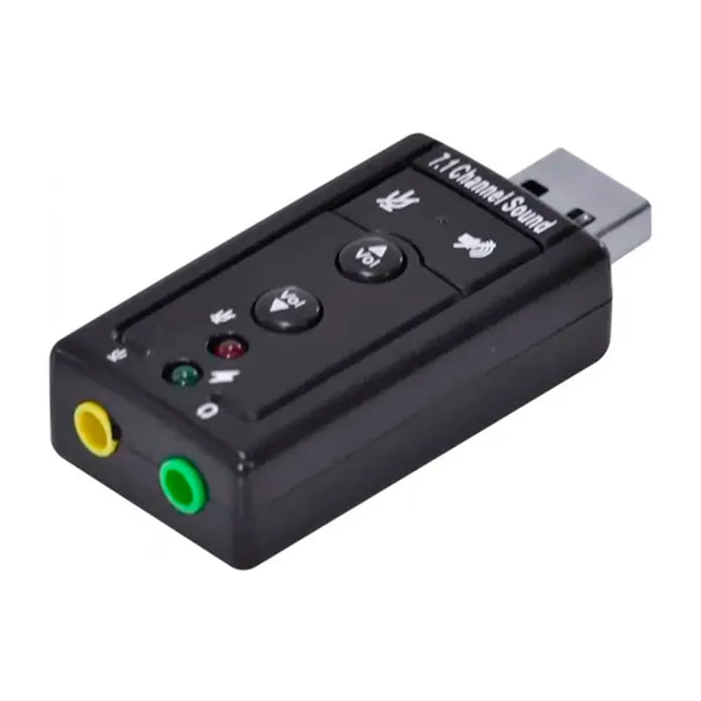 Placa De Som Usb 7.1 Adaptador Audio Fone Ouvido Pc Notebook