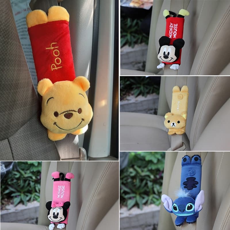 1 Pc Bonito Dos Desenhos Animados Almofadas Cinto De Segurança Do Carro Arnês Alça De Ombro Mochila Almofada Travesseiro