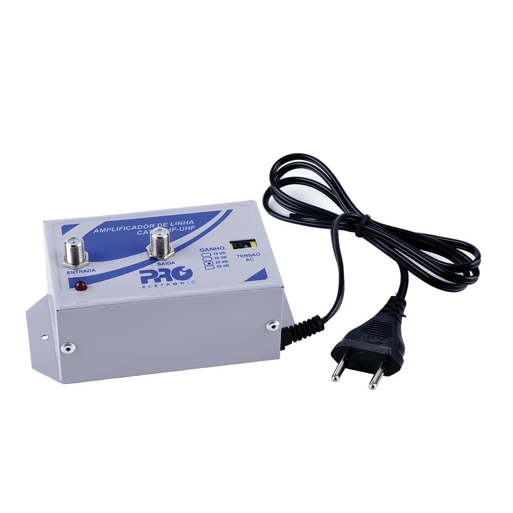 Amplificador De Linha 30db Proeletronic - Pqal-3000g2 Bivolt