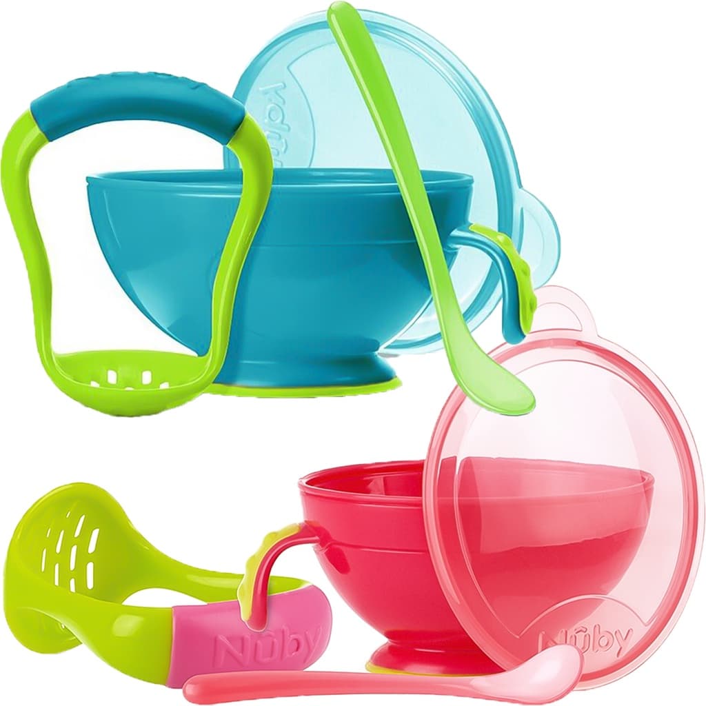 Preparador de Papinhas C/ Colher Tampa Fruta Amassador Nuby