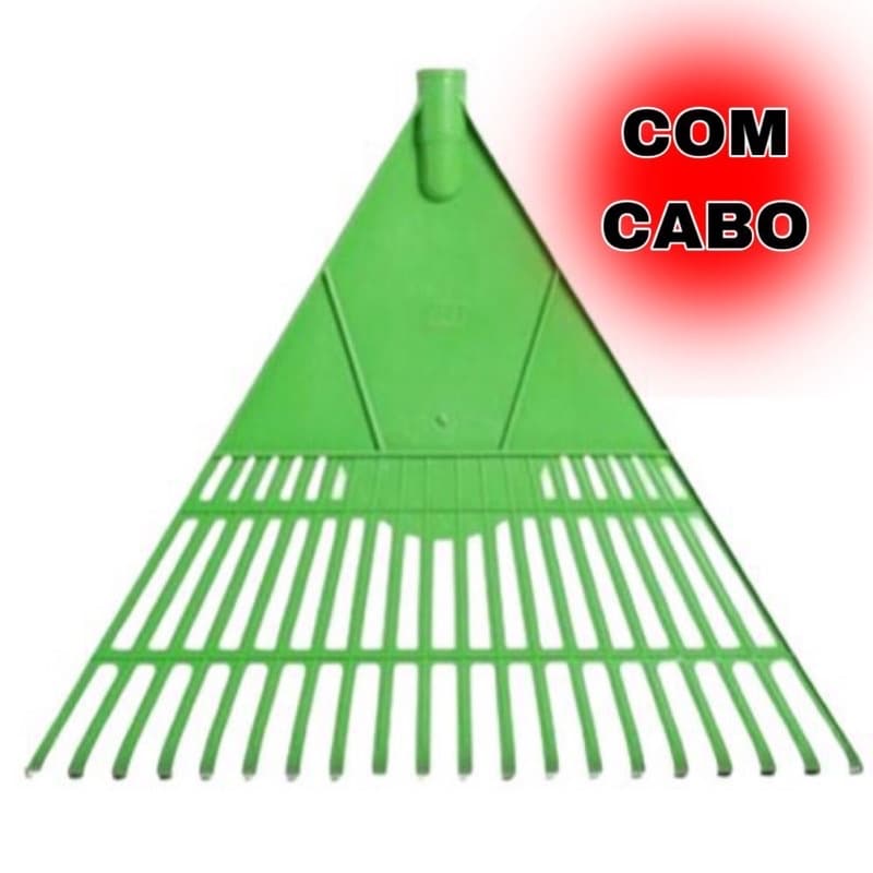 vassoura de jardim rastelo com cabo