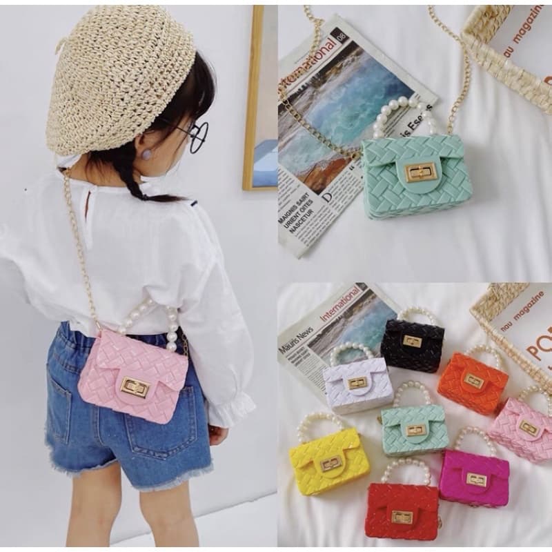 Bolsa Feminina de Decoração infantil Pequeno Tiracolo De Mão Alça Transversal De Corrente De Ombro