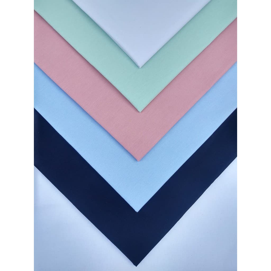 Kit Tecido Tricoline Liso 100% Algodão c/ 5 Cortes 50x75cm