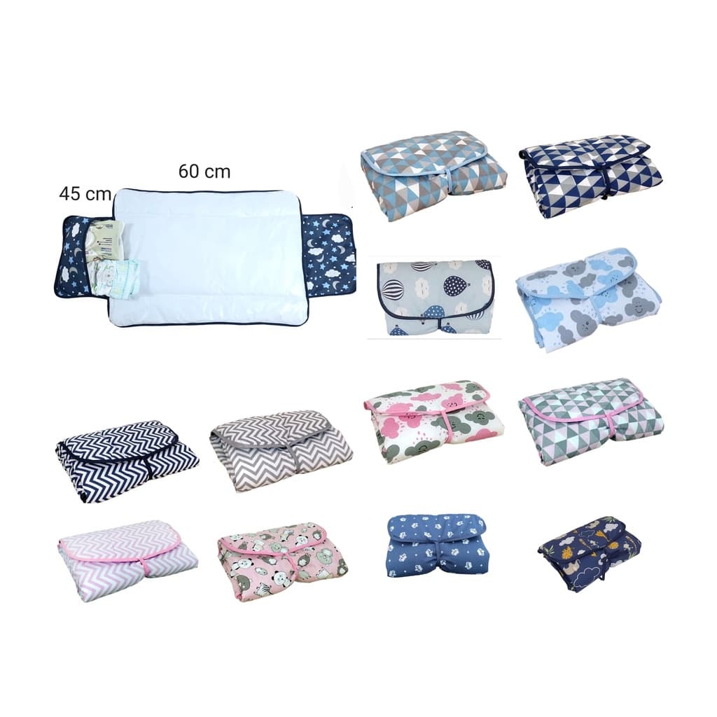 Trocador Portátil de Bebê  Acolchoado Impermeável  Estampado menino e menina