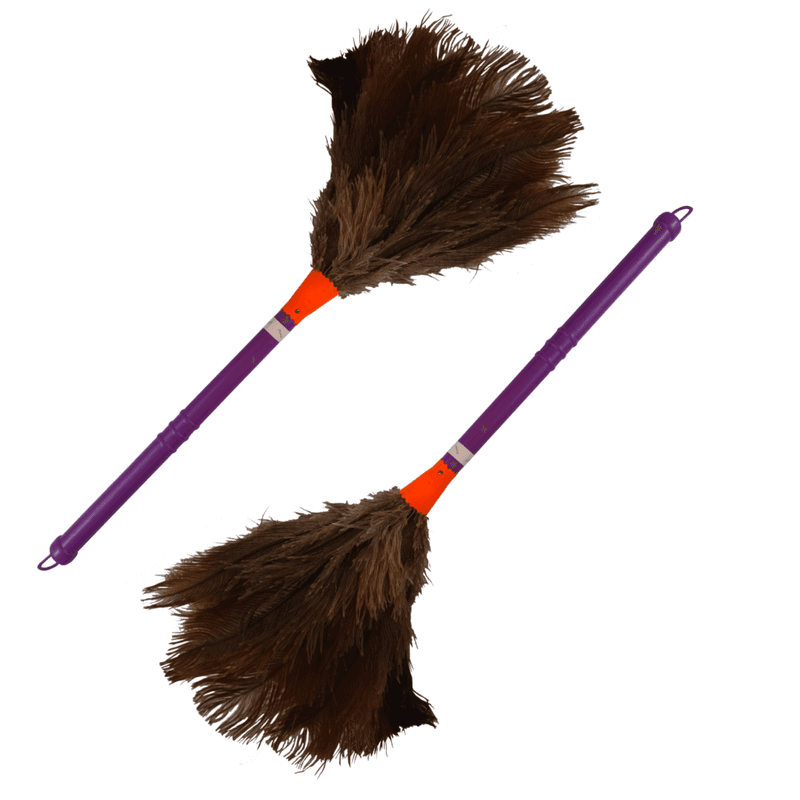 Kit 2 Espanador De Pó Penas De Avestruz Tira Poeira 48 Cm
