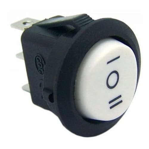 Kit 5 Peças - Chave Gangorra Redonda Branca 3 Posições Kcd1-106 6a