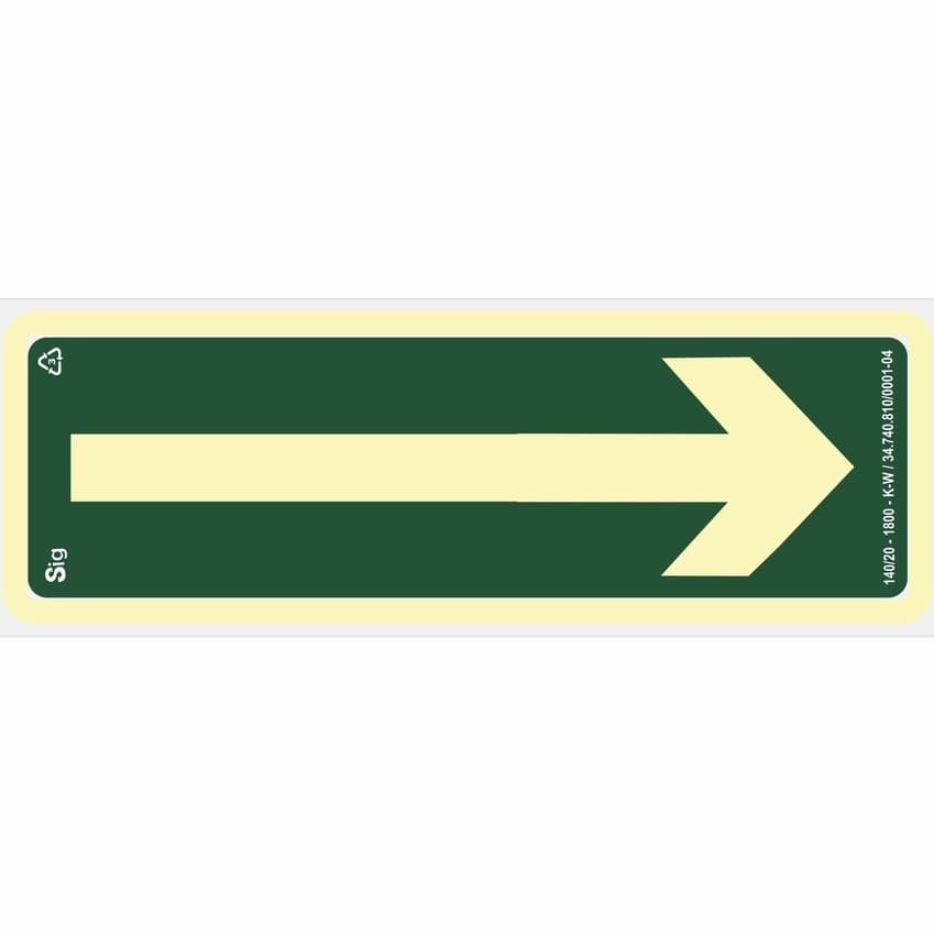 Placa de Sinalização p/ RODAPÉ 07x20cmm