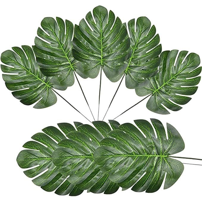 KIT 10 Folha Artificial Verde Planta, Folhas Artificiais Para Decoração, Folha Artificial Decoração