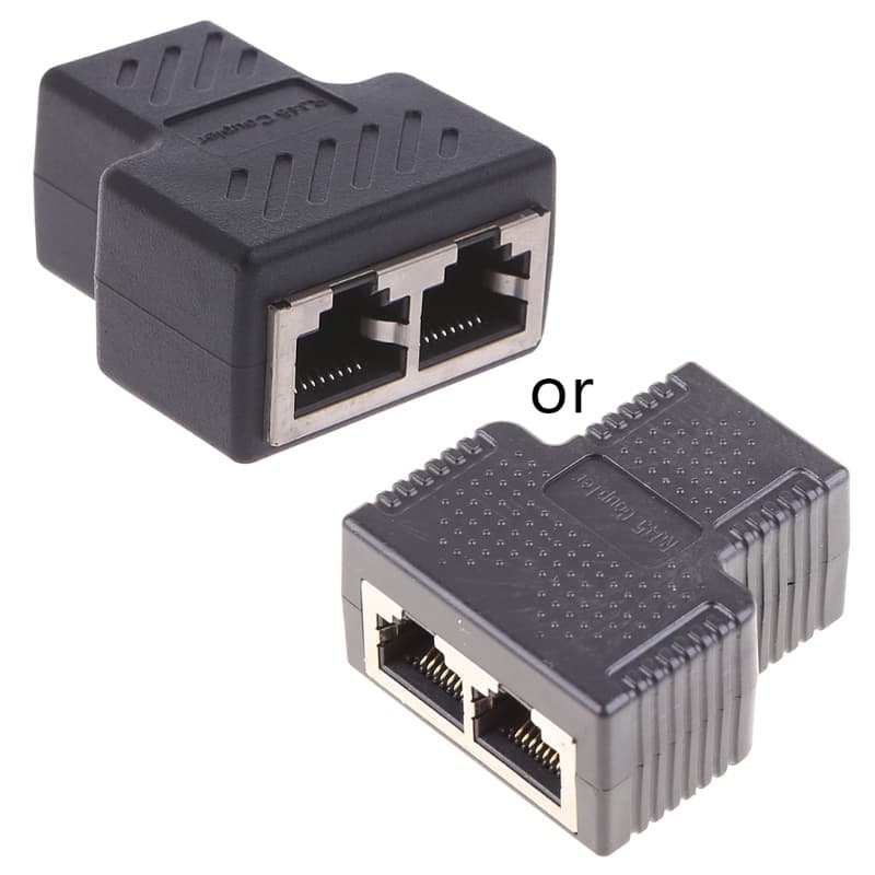 iorsoul1 1 A 2 Maneiras LAN Ethernet Cabo RJ45 Fêmea Divisor Conector Adaptador