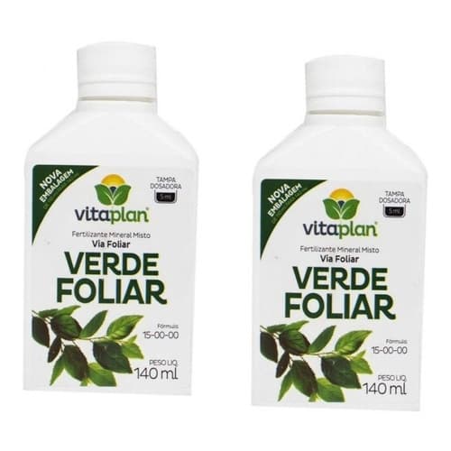 2X Fertilizante Verde Foliar 140ml VITAPLAN