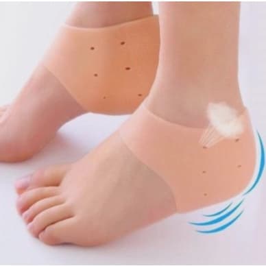 Par de Meia Palmilha Silicone Gel Protecao Ortopedica Esporao Calcanhar Fascite Tamanho Unico ga-022 pronto entrega!