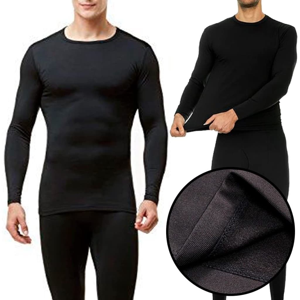 Conjunto Térmico Forrado Flanelado Masculino Feminino Para o Inverno Unissex Frio Intenso