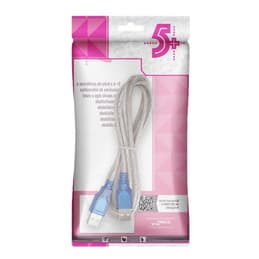 Cabo Usb 2.0 Macho Macho A+a Hd 2.0 1.8 Metros - Cristal