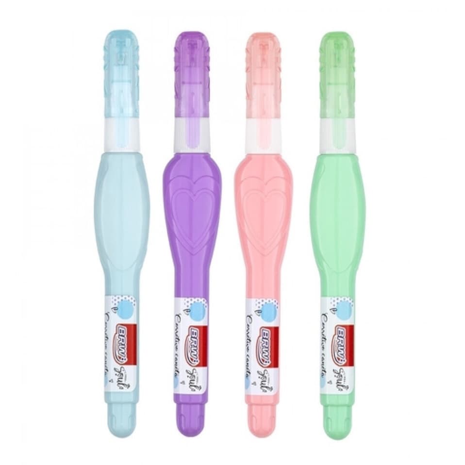 Kit 4 Caneta Corretiva Líquido 4ml Tons Pastel Brw