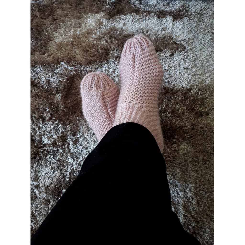 Meia de Lã Adulto - Sapatinho de lã Adulto - Sapatilha de lã Adulto - Sapatinho tricô Adulto - Sapatilha de tricô Adulto