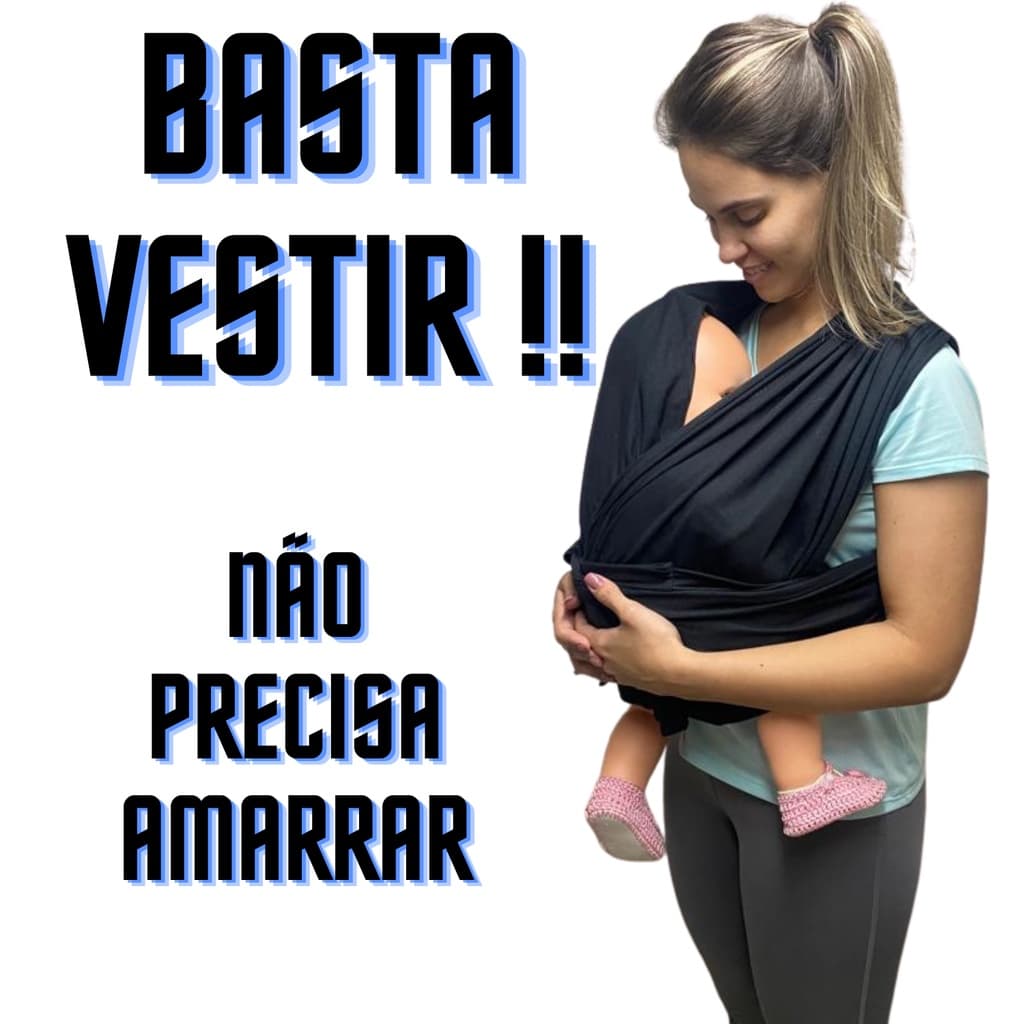 Sling De Bebe Carregador Canguru De Vestir Cores Promoção