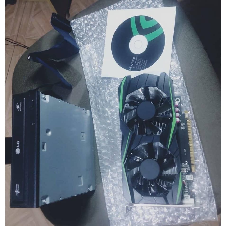 PLACA VIDEO 1050 TI 4GB FAKE + LEITOR DE DVD