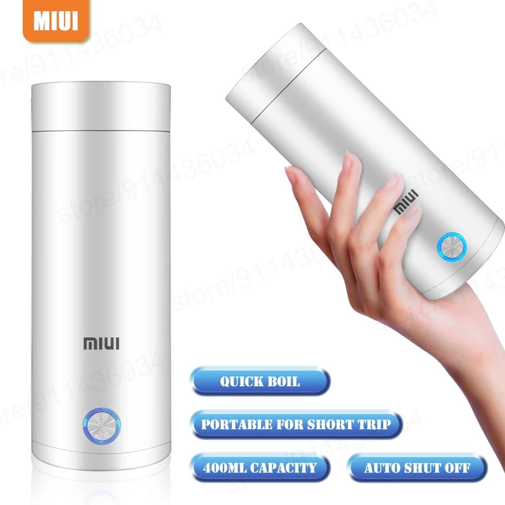 Chaleira Elétrica Portátil MIUI 400ml 220v De Chá De Café Viagem Água Fervida Mantenha Os Aparelhos De Cozinha Quente