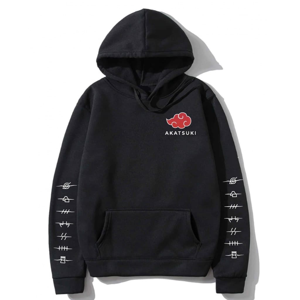 Blusa em moletom infantil adulto naruto akatsuki