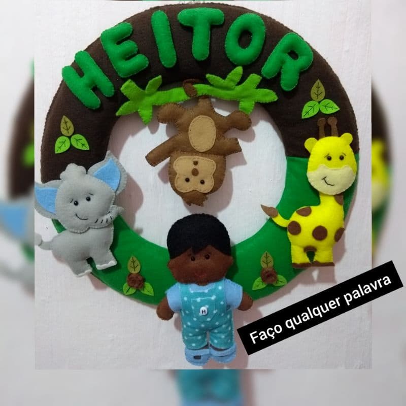 GUIRLANDA SAFARI, FAÇO QUALQUER PALAVRA E COR