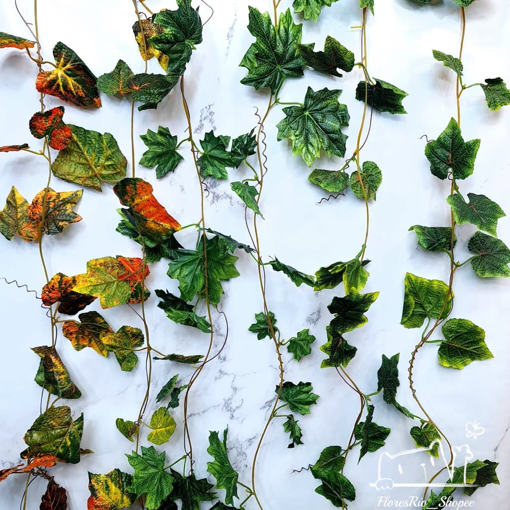 2.8 M Folhas de Uva Planta Verde Videira De Plástico Folhagem Quintal Jardim Home Decor
