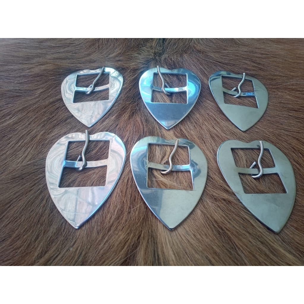 fivela coração inox para traias loros 35mm kit com 6