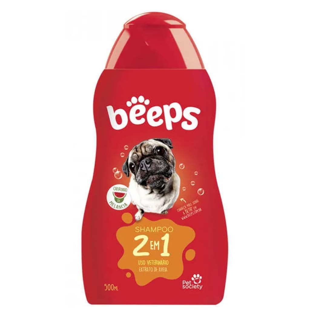 Shampoo Pet Society Beeps 2 em 1 500ML