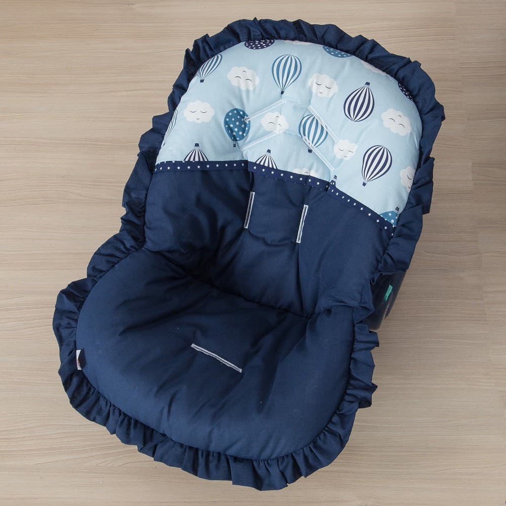 Capa para Bebe Conforto Balões Marinho Menino