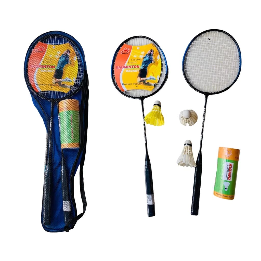 Kit 2 Raquetes Badminton e Bolsa