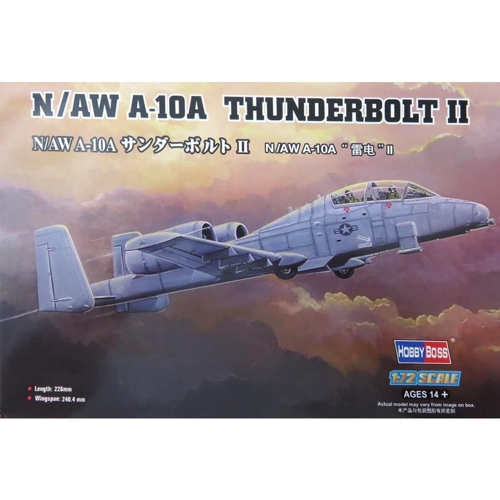 Avião A-10A N/AW Thunderbolt II Biplace 1/72 Kit Hobby Boss - Plastimodelismo