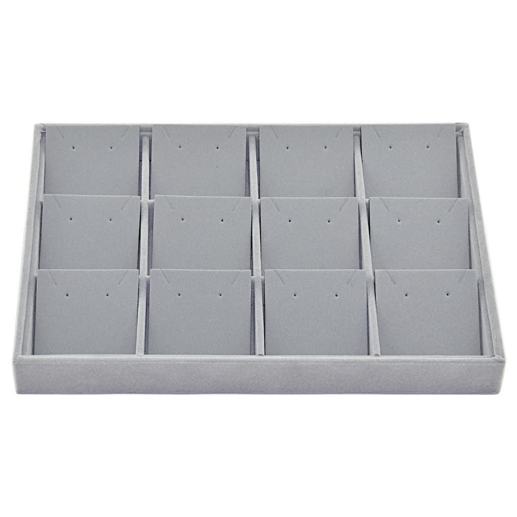 Bandeja Media Brinco E Corrente 12 Espaços Com Cartelas Tag em Veludo