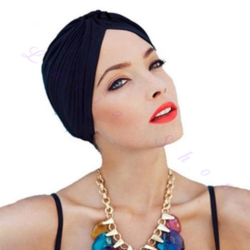 Turbante Feminino Elástico Muçulmano / Lenço De Cabeça Hijab De Quimioterapia Indiana