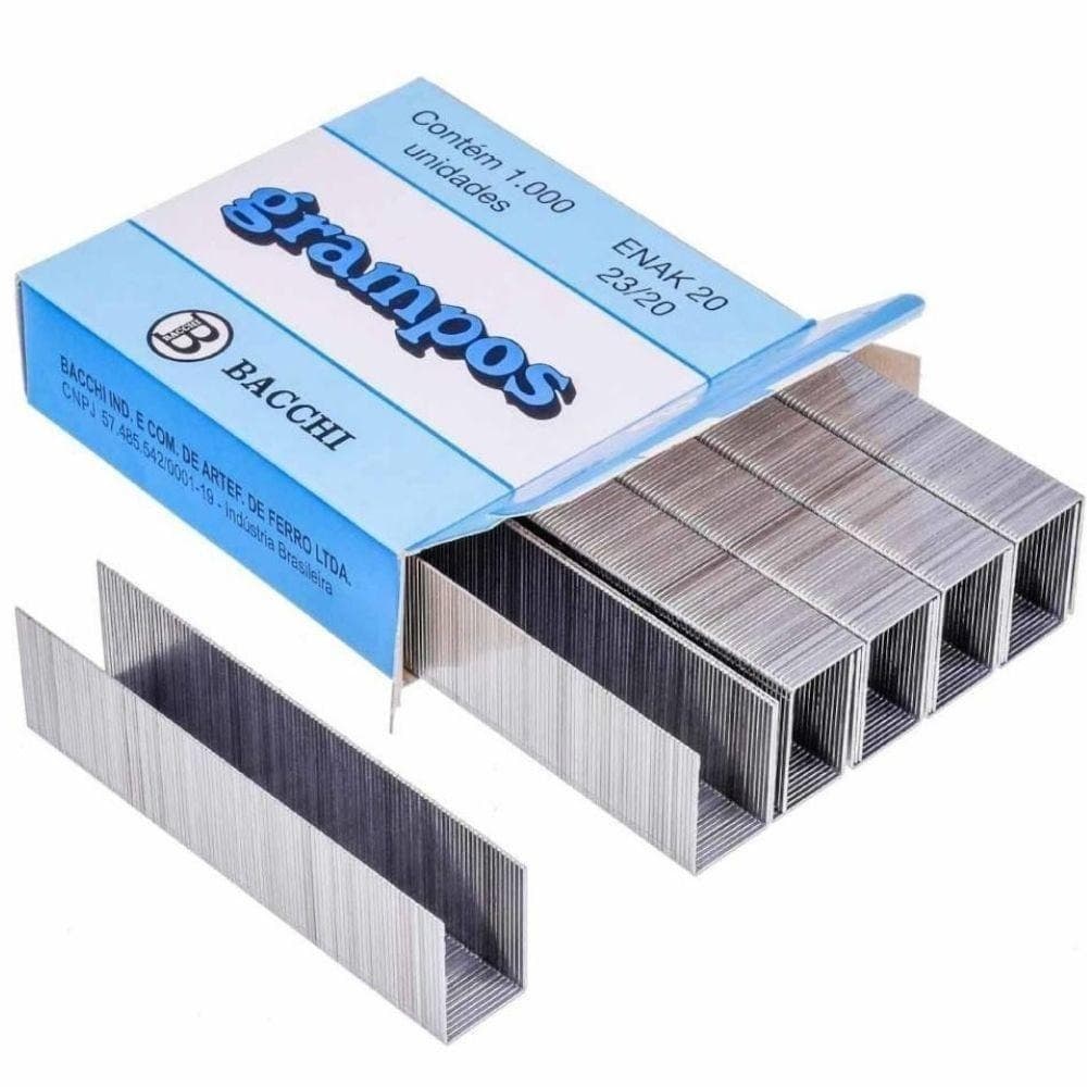Grampo Para Grampeador Enak 20  23/20 Galvanizado Com 1.000 Unidades Novo
