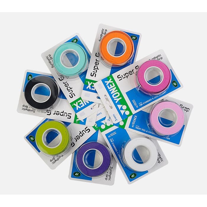 102 pano de aperto mão borracha antiderrapante raquete de badminton mão borracha AC102C 3 pacotes raquete de badminton p