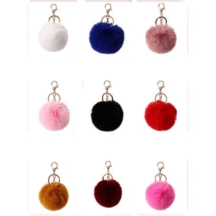 Chaveiro Pompom Pélucia Diversas Cores (Médio) chaveiro pingente de bolsa