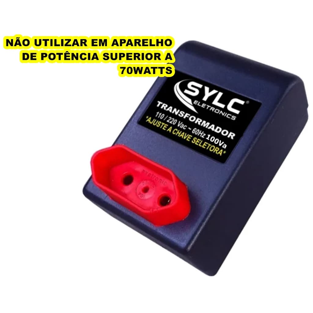 Conversor Transformador Bivolt 100va 110-220v Ou 220-110v 70w