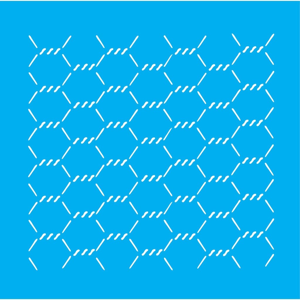 Stencil para Pintura Tela de Galinheiro - Tamanho 17x17 cm