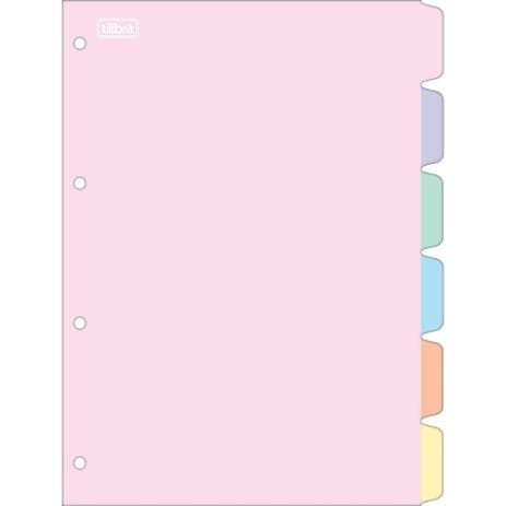 Divisória Para Fichário Colegial Tom Pastel - Tilibra