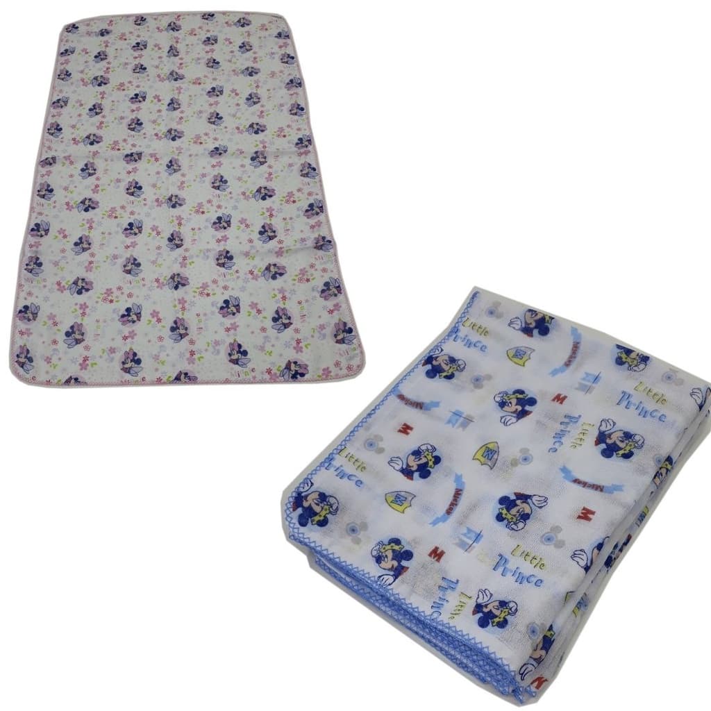 TOALHA FRALDA DISNEY  70CM x 110CM COM CROCHÊ OVERLOCADO